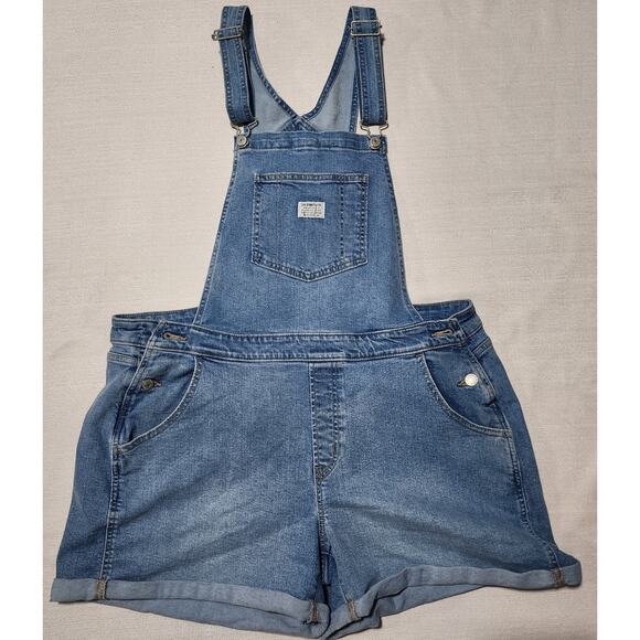Levi's vintage jean shortalls women's XL waist 36 - Picture 1 of 9